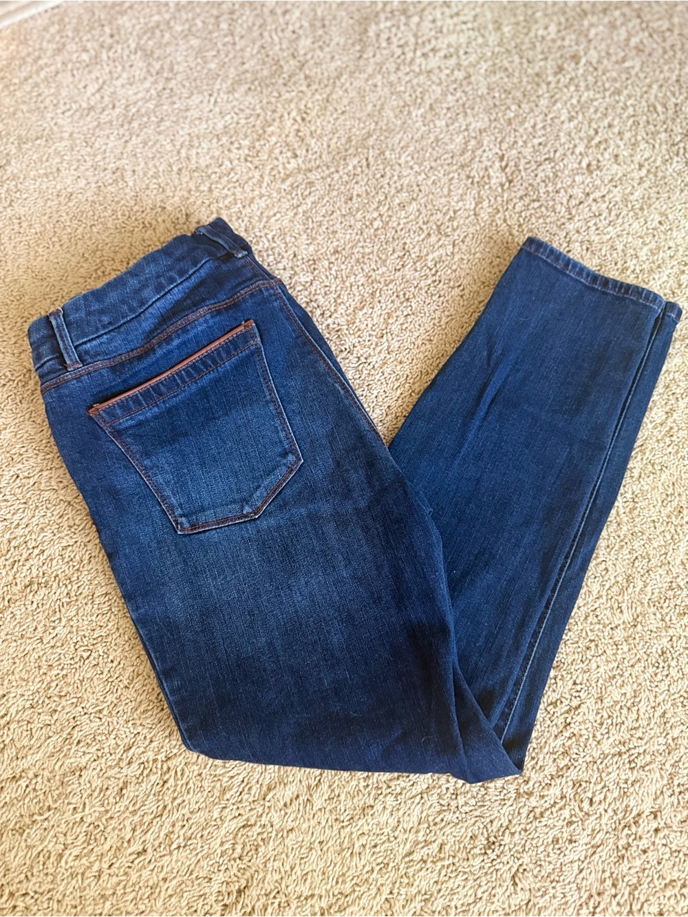White House Black Market Dark Blue Skinny Crop Jeans